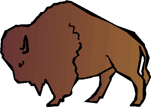 Buffaloes clip art