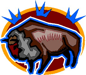 Buffaloes clip art