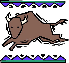 Buffaloes clip art