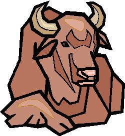 Buffaloes clip art