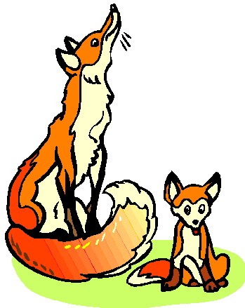 Foxes clip art