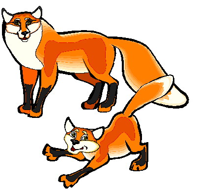 Foxes clip art