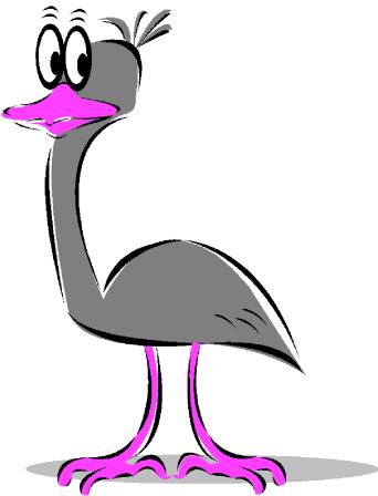 Ostriches clip art