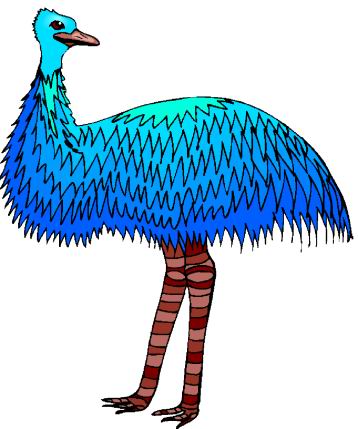 Ostriches clip art