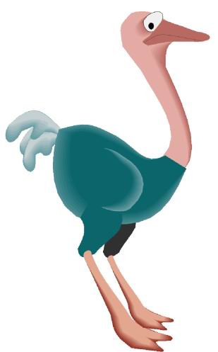 Ostriches clip art