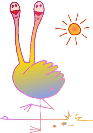 Ostriches clip art