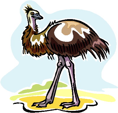 Ostriches clip art