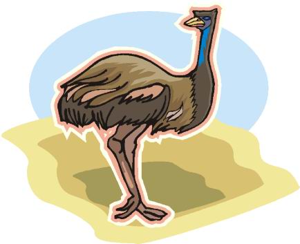 Ostriches clip art