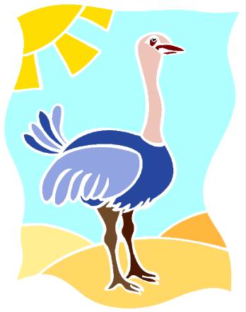 Ostriches clip art