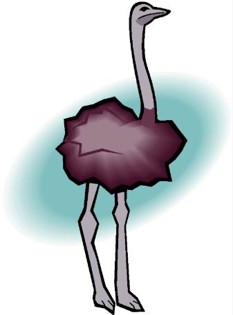 Ostriches clip art