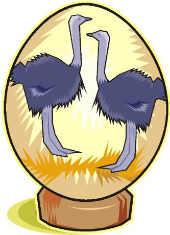 Ostriches clip art