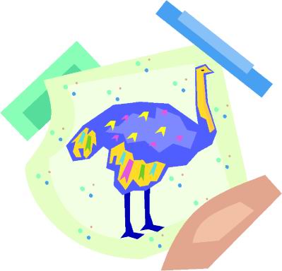 Ostriches clip art