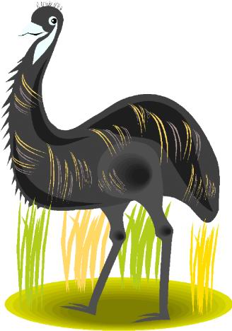 Ostriches clip art