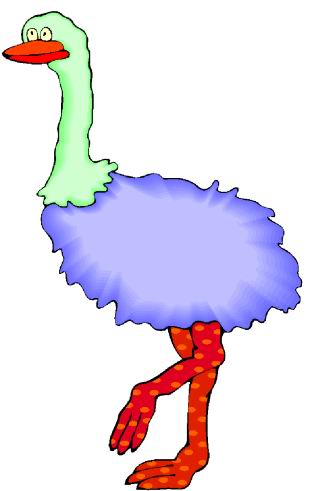 Ostriches clip art