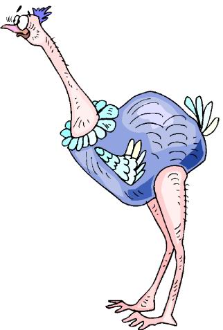 Ostriches clip art