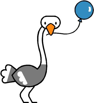 Ostriches clip art