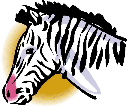 Zebras clip art