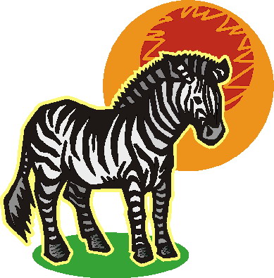 Zebras clip art