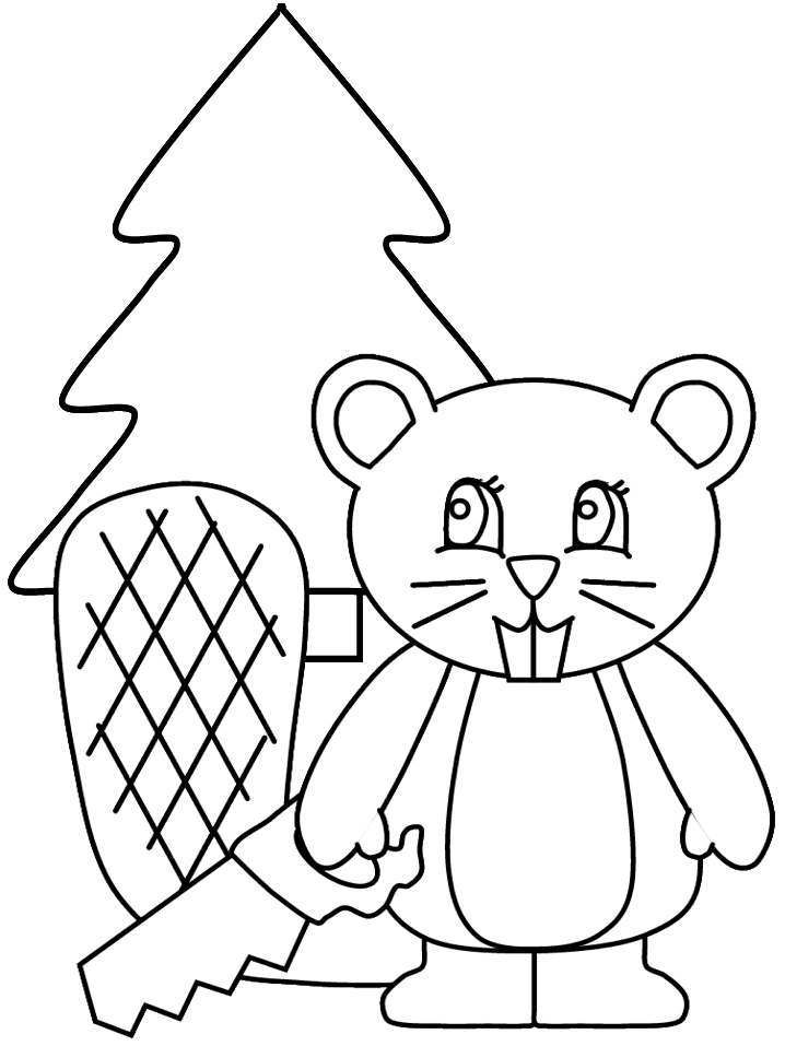 Beaver coloring pages