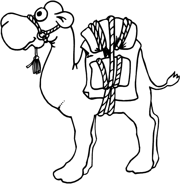 Camel coloring pages