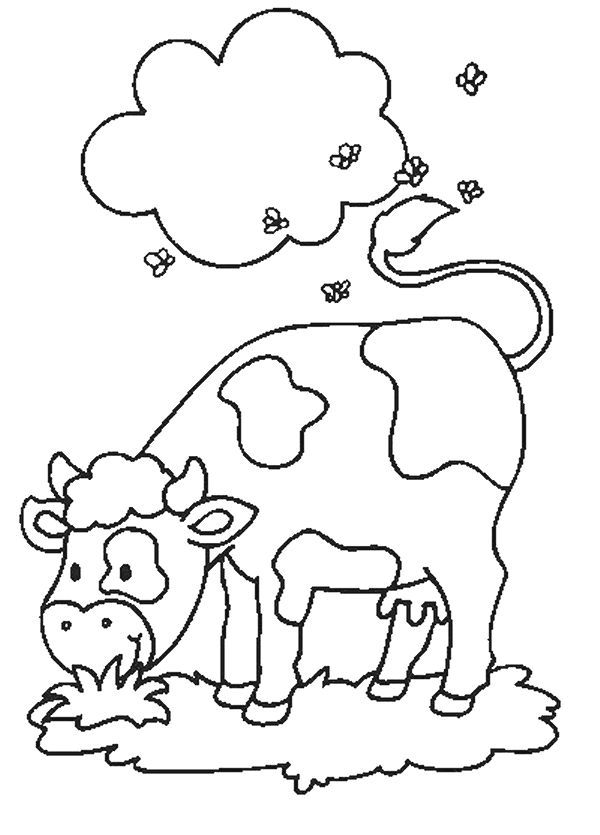 Cow coloring pages