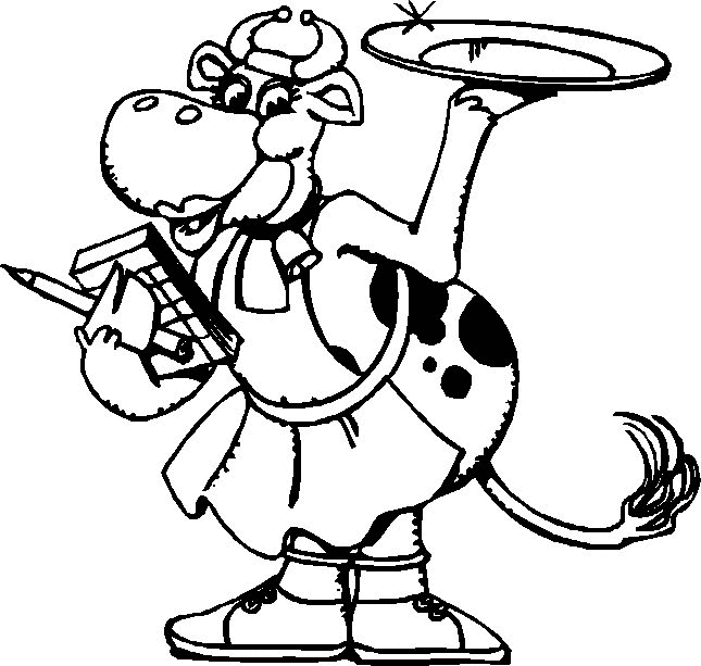 Cow coloring pages