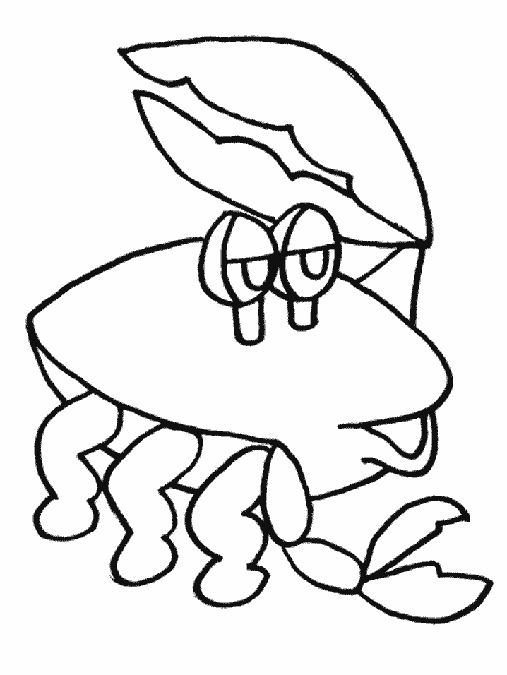 Crab coloring pages