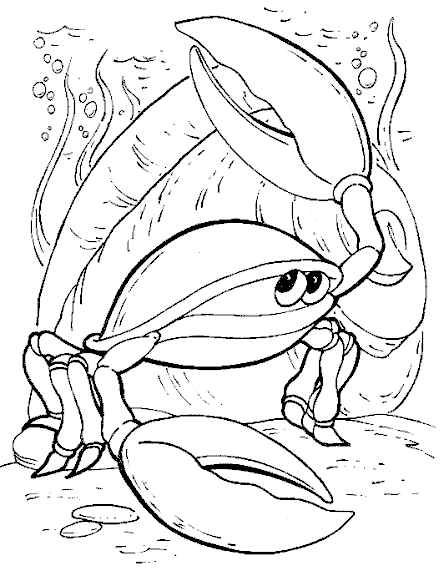 Crab coloring pages