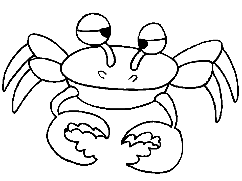 Crab coloring pages