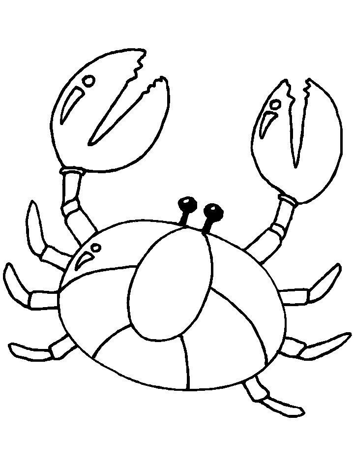 Crab coloring pages