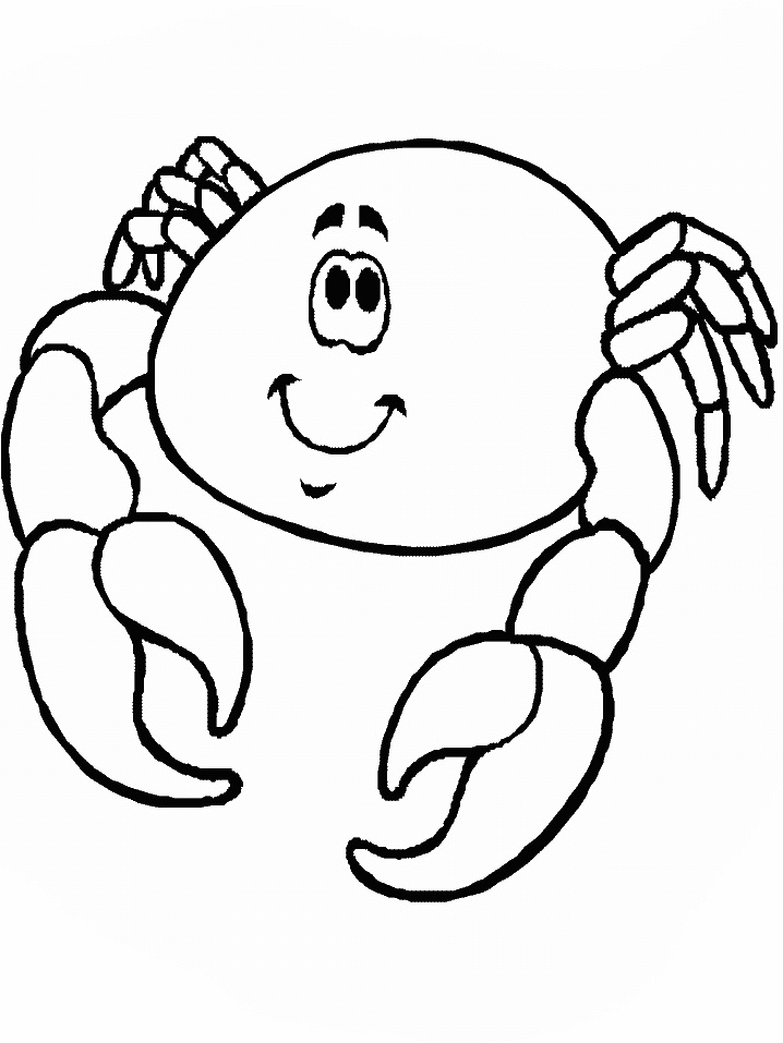 Crab coloring pages