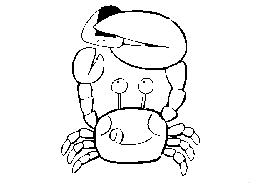 Crab coloring pages