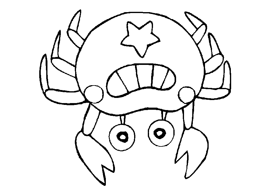 Crab coloring pages