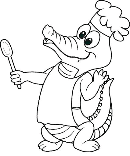 Crocodile coloring pages