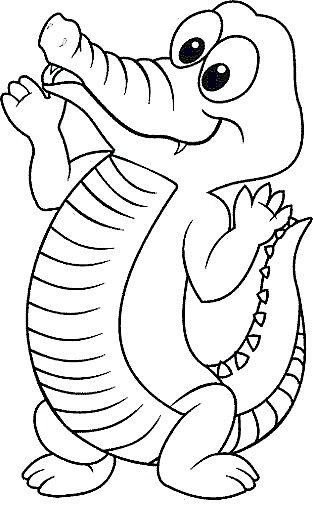 Crocodile coloring pages