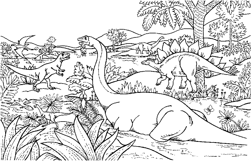 Dinosaur coloring pages