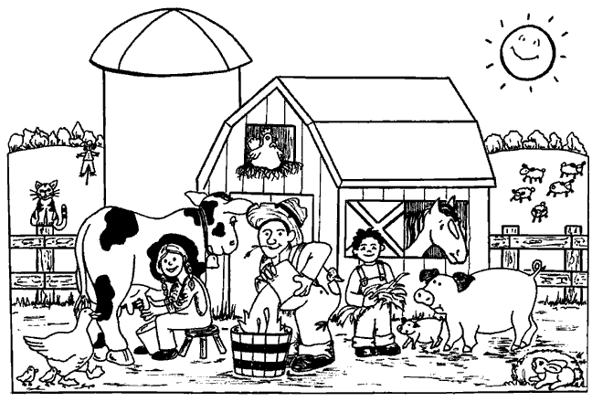 Farm animals coloring pages