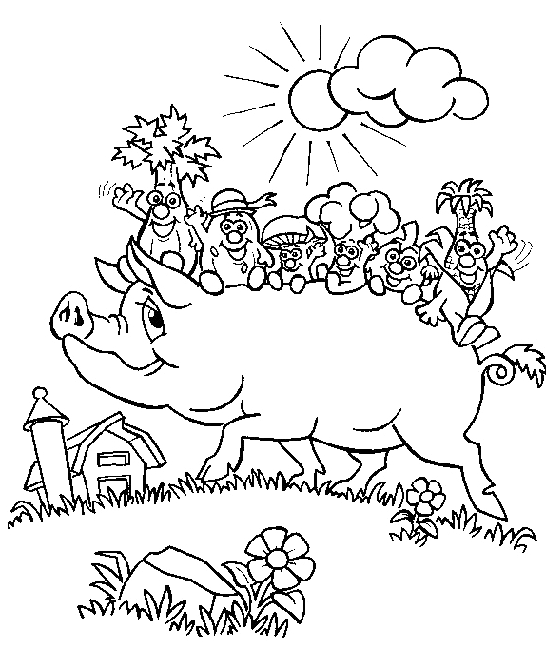 Farm animals coloring pages