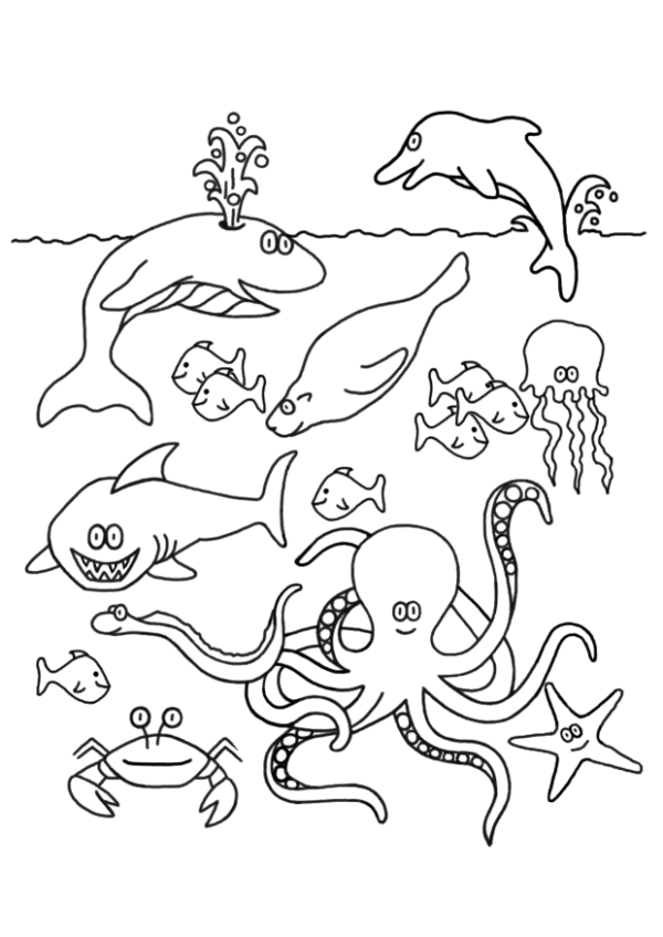 Fish coloring pages