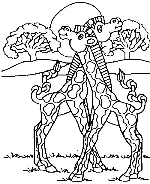 Giraffe coloring pages