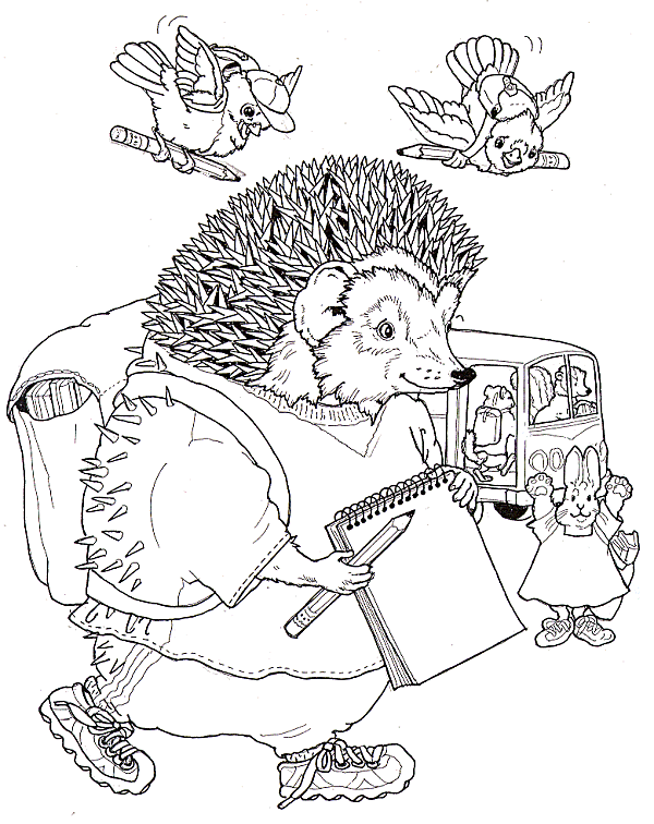 Hedgehog coloring pages