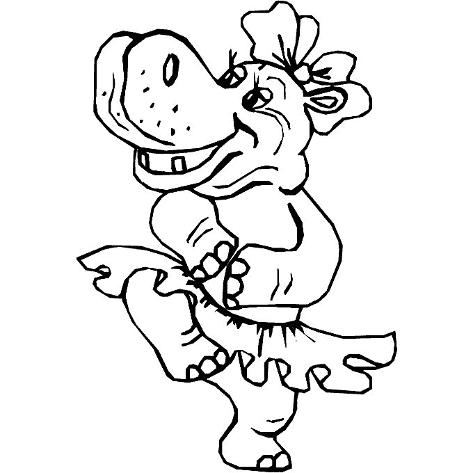 Hippo coloring pages