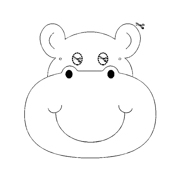 Hippo coloring pages