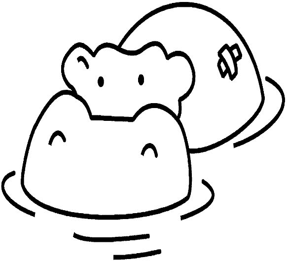 Hippo coloring pages