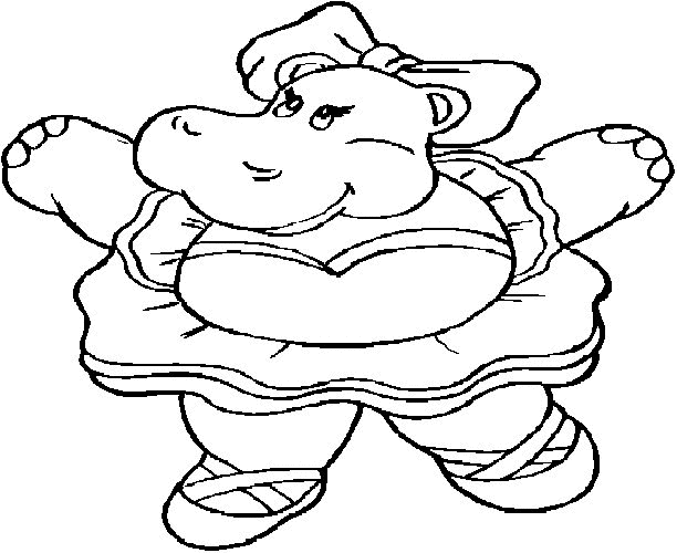 Hippo coloring pages