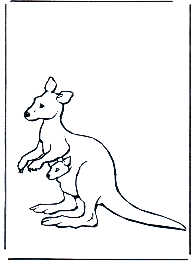 Kangaroo coloring pages