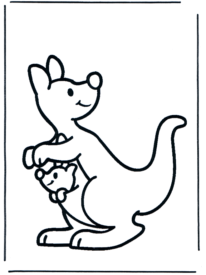 Kangaroo coloring pages