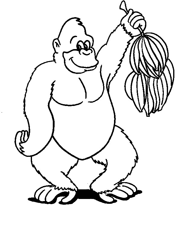 Monkey coloring pages