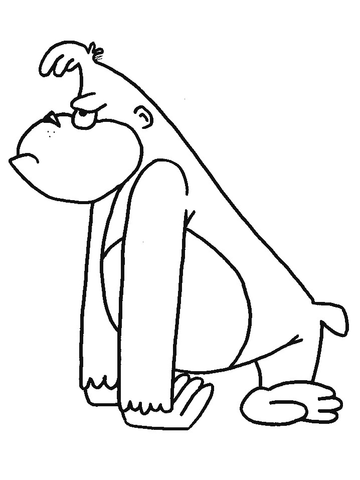 Monkey coloring pages