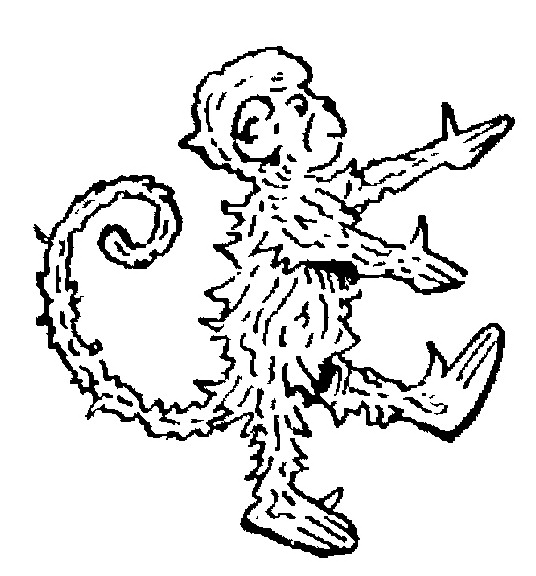 Monkey coloring pages